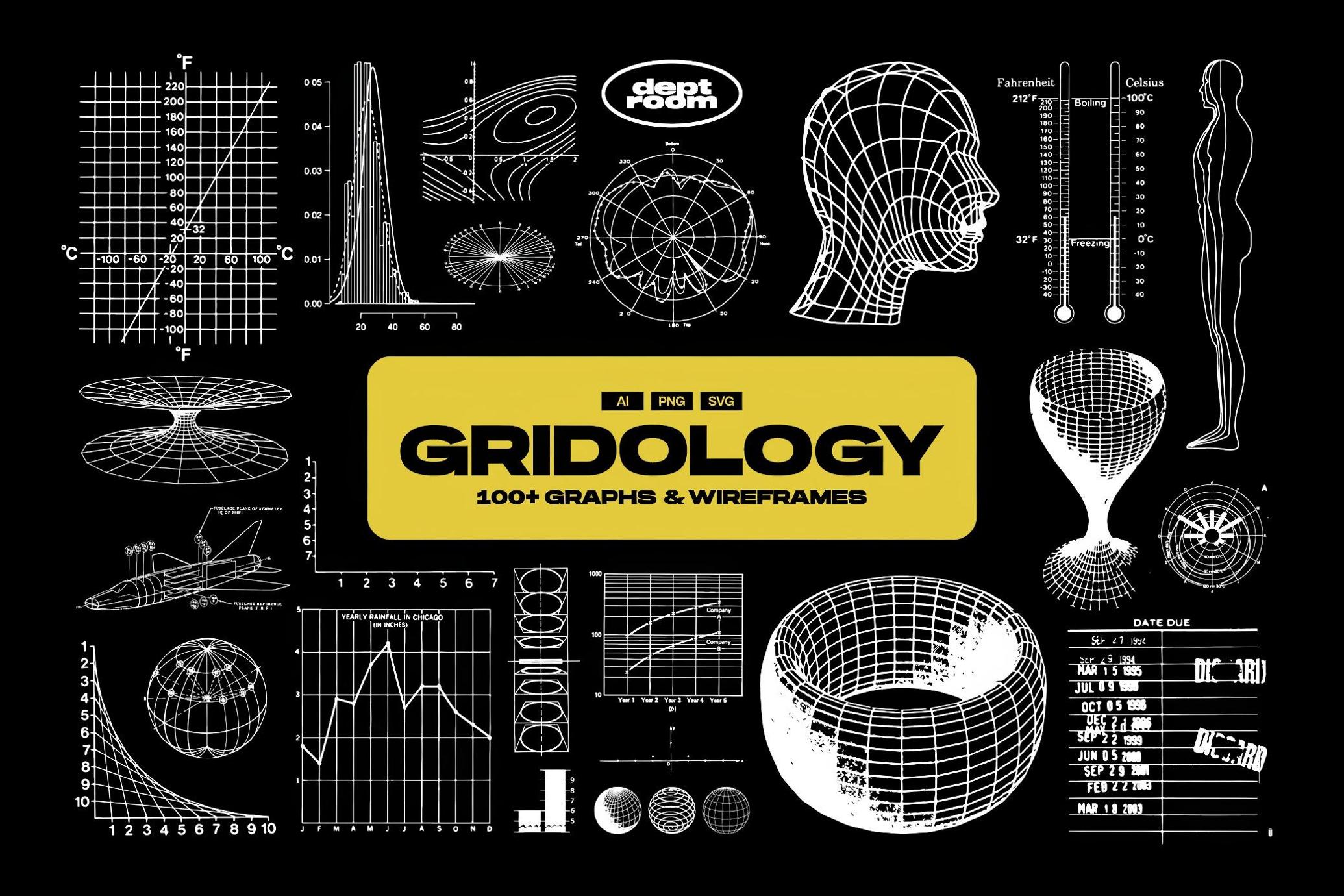 101种抽象构图迷幻形状矢量线框、3D网格、矢量地球仪、几何图形科学图表 GRIDOLOGY | 100+ Graphs & Wireframes , 第1张-素材湾丨精选海外优质设计素材资源 101种抽象构图迷幻形状矢量线框、3D网格、矢量地球仪、几何图形科学图表 GRIDOLOGY | 100+ Graphs & Wireframes , sucaiwan.com