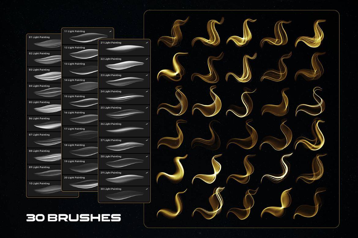 30款霓虹灯科技光条发光线条绘画效果procreate笔刷画笔素材 Light Painting Procreate Brushes , 第6张-素材湾丨精选海外优质设计素材资源 30款霓虹灯科技光条发光线条绘画效果procreate笔刷画笔素材 Light Painting Procreate Brushes , sucaiwan.com
