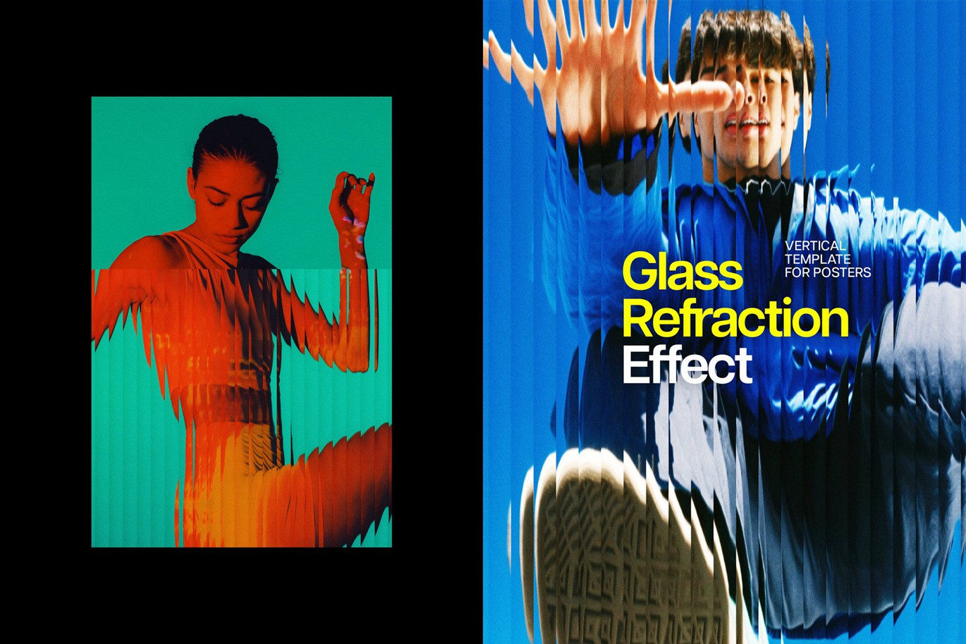 玻璃折射模糊海报效果ps特效滤镜样机 Glass Refraction Poster Effect , 第1张-素材湾丨精选海外优质设计素材资源 玻璃折射模糊海报效果ps特效滤镜样机 Glass Refraction Poster Effect , sucaiwan.com