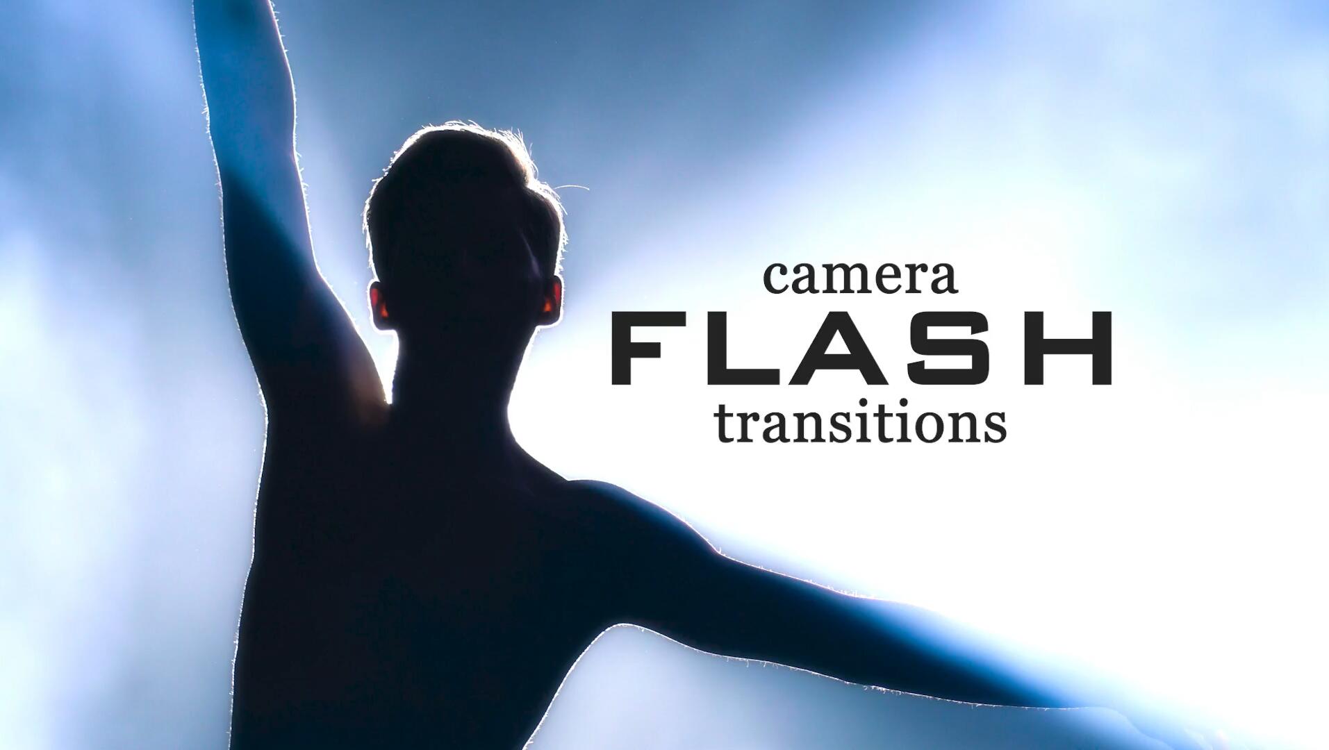 AE/PR模板：复古相机快门闪光灯闪烁无缝转场效果预设 Camera Flash Transitions 插件预设 sucaiwan.com