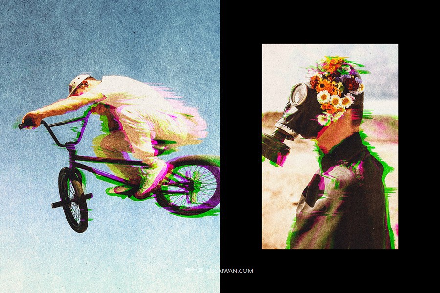 复古故障错位矩阵照片效果ps特效滤镜样机 Glitch Print Photo Template , 第6张-素材湾丨精选海外优质设计素材资源 复古故障错位矩阵照片效果ps特效滤镜样机 Glitch Print Photo Template , sucaiwan.com