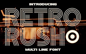 时尚复古品牌海报徽标包装设计装饰英文字体安装包 Retro Rush – Retro Font