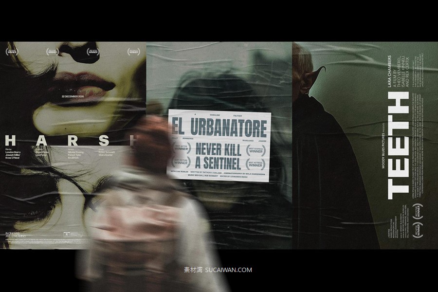 12组复古惊悚恐怖电影预告片海报设计PSD模版 Horror Movie Posters Collection , 第4张-素材湾丨精选海外优质设计素材资源 12组复古惊悚恐怖电影预告片海报设计PSD模版 Horror Movie Posters Collection , sucaiwan.com