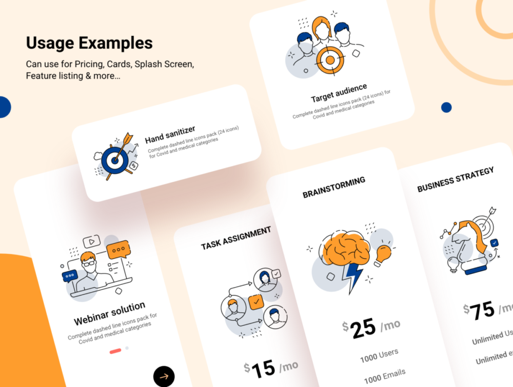 24款商业办公业务管理矢量插图图标设计AI/XD/EPS/Figma格式素材包 Business and management icon set , 第4张-素材湾丨精选海外优质设计素材资源 24款商业办公业务管理矢量插图图标设计AI/XD/EPS/Figma格式素材包 Business and management icon set , sucaiwan.com