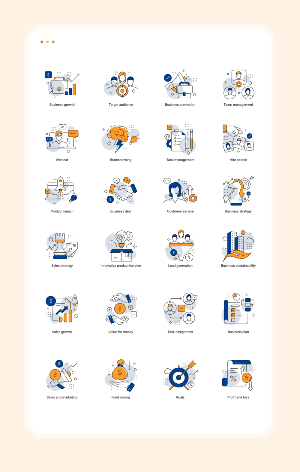 24款商业办公业务管理矢量插图图标设计AI/XD/EPS/Figma格式素材包 Business and management icon set , 第7张-素材湾丨精选海外优质设计素材资源 24款商业办公业务管理矢量插图图标设计AI/XD/EPS/Figma格式素材包 Business and management icon set , sucaiwan.com