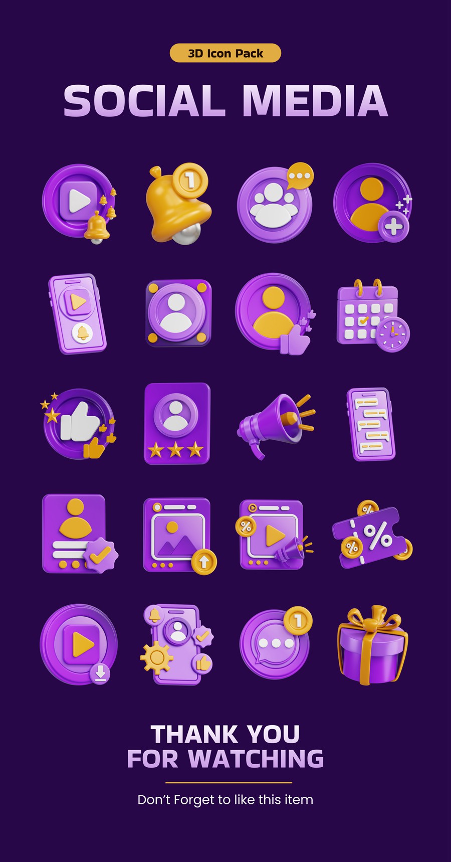 20款社交媒体app软件3d立体图标icon设计blender/obj/png格式素材 Social Media 3D Icon Pack , 第5张-素材湾丨精选海外优质设计素材资源 20款社交媒体app软件3d立体图标icon设计blender/obj/png格式素材 Social Media 3D Icon Pack , sucaiwan.com