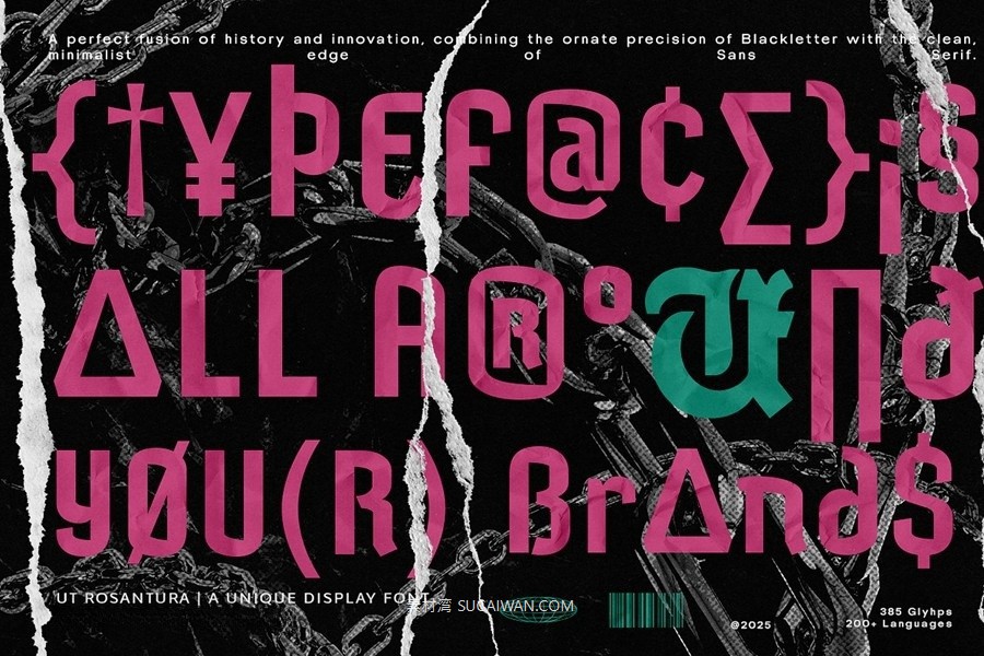 现代复古品牌海报徽标设计无衬线英文字体安装包 Rosantura – A Unique Display Font , 第7张-素材湾丨精选海外优质设计素材资源 现代复古品牌海报徽标设计无衬线英文字体安装包 Rosantura – A Unique Display Font , sucaiwan.com