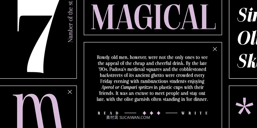 12款字重现代优雅标题标签杂志标题徽标logo设计psai衬线英文字体安装包 MyFonts – Gatara Font Family 设计素材 sucaiwan.com