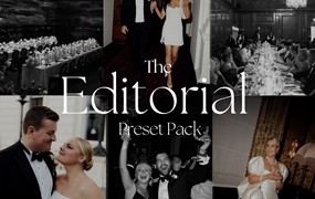 12个优雅高级杂志婚礼低光室内彩色黑白人像LR预设 Zach & Grace - The Editorial Preset Pack